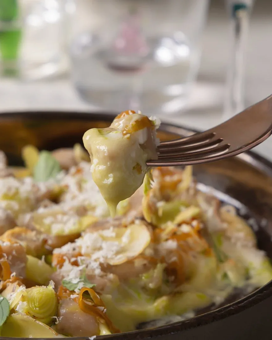 GNOCCHI DI CASTAGNE PORRI E CASTELMAGNO