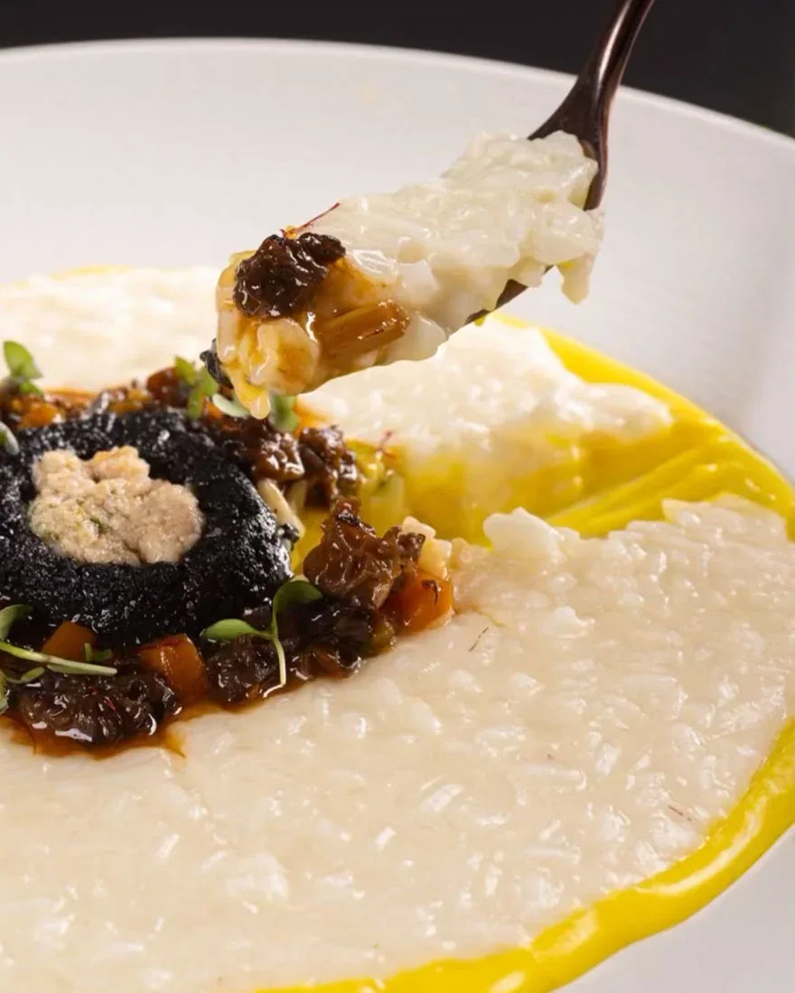 Risotto alla milanese ai funghi