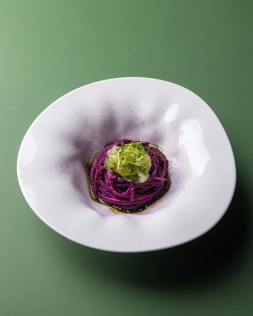 Spaghettoni Viola e Capesante