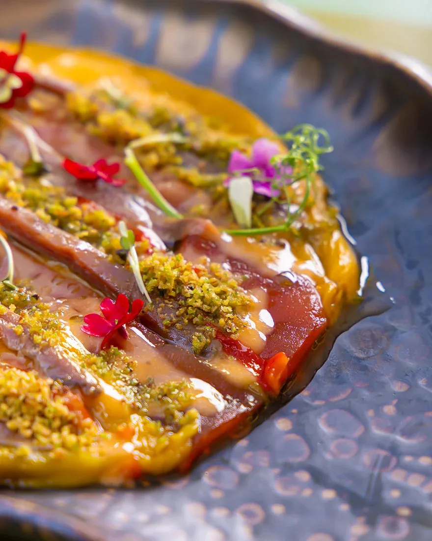Carpaccio di Peperoni Mangiare Vegano